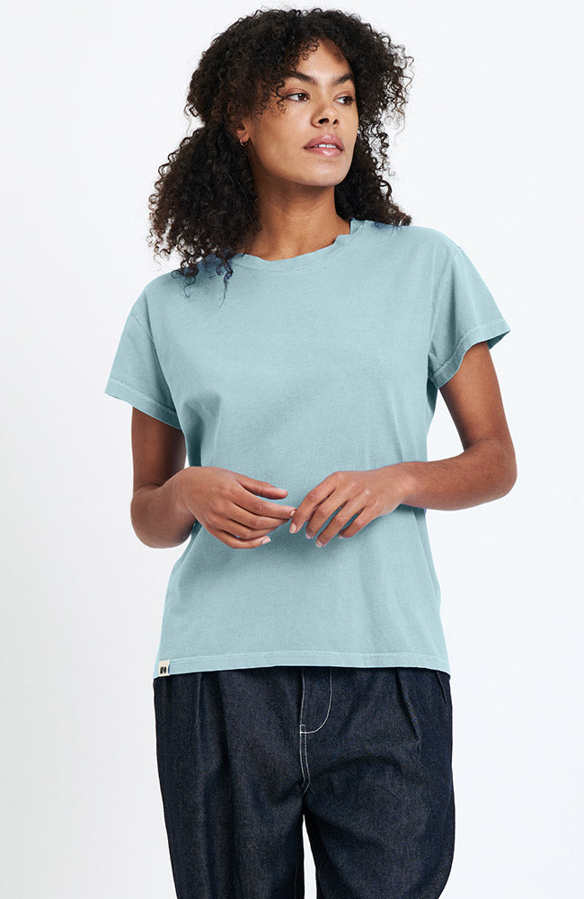 NEW OPTIMIST Cascata t-shirt blue recycled cotton women | Sophie Stone