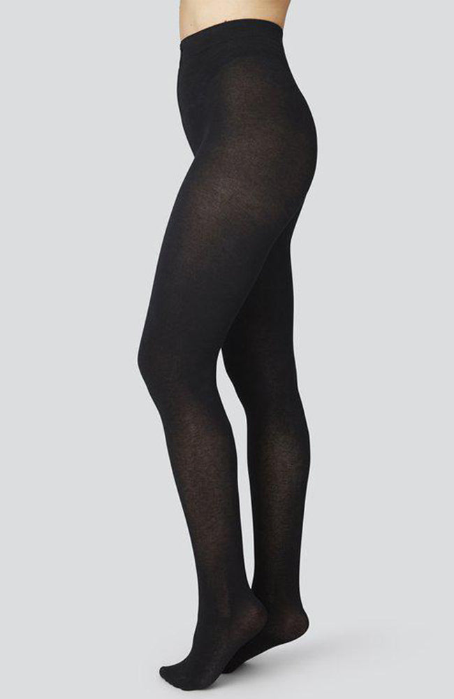 Swedish Stockings woman Alice Cashmere tights in black from recycled nylon | Sophie Stone