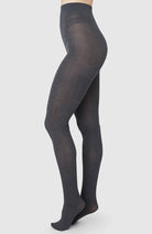 Swedish Stockings Ylva Fishbone Wool tights anthracite ladies | Sophie Stone