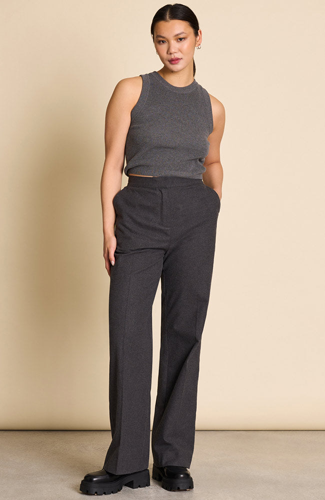 Jan 'n June Dames Coralio broek grijs van biologisch katoen | Sophie Stone 
