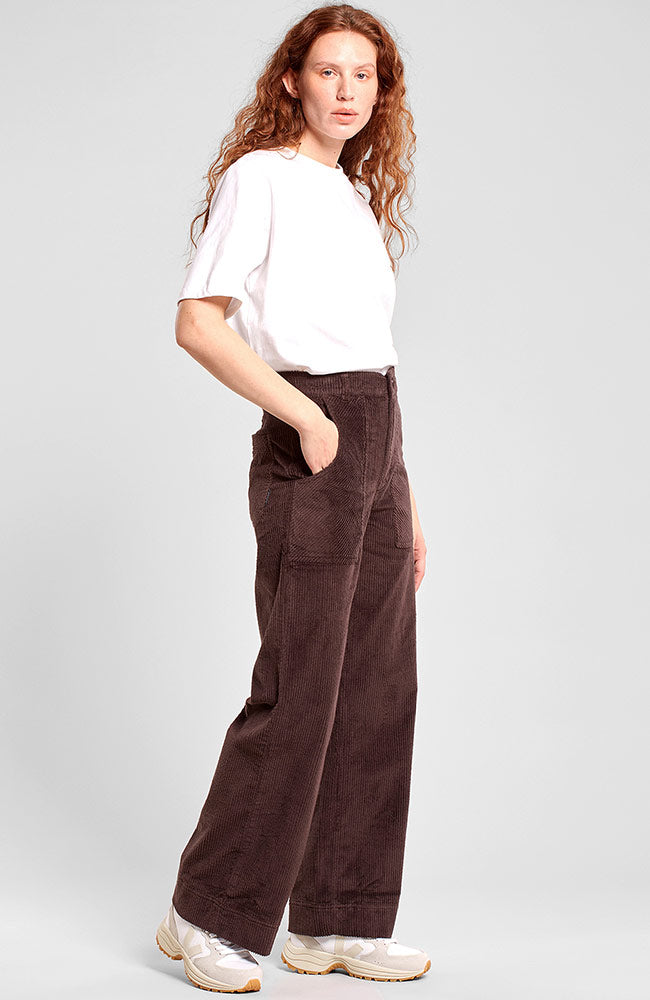 Dedicated Vara pants coffee brown organic cottn | Sophie Stone
