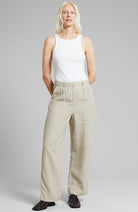 Dedicated Vickleby linen pants ecru women | Sophie Stone