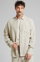 Dedicated Rute linen shirt beige for men | Sophie Stone