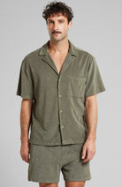 Dedicated Terry Shirt Marstrand Vertiver green organic cotton men | Sophie Stone