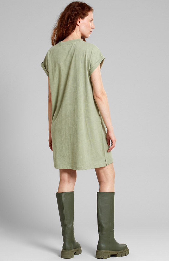Dedicated Eksta hemp jurk green linnen | Sophie Stone