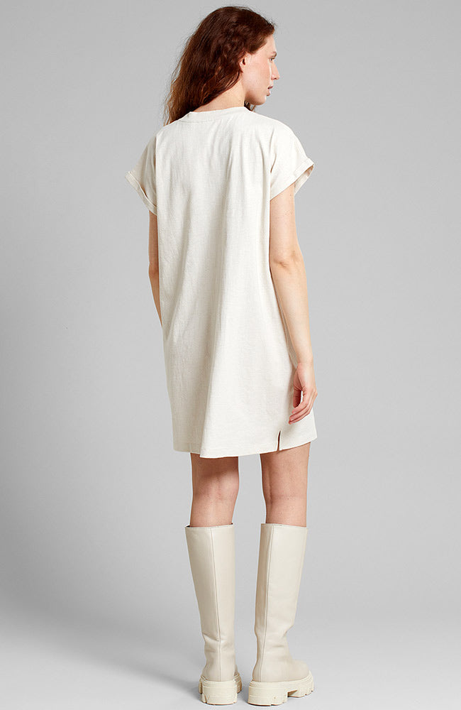 Dedicated Eksta hemp jurk oat white linnen x bio katoen dames | Sophie Stone
