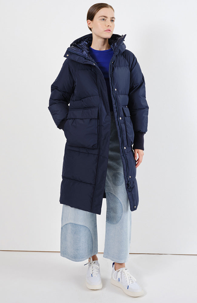 Embassy of Brick and Logs Ry puffer parka blue recycled polyester ladies | Sophie Stone 