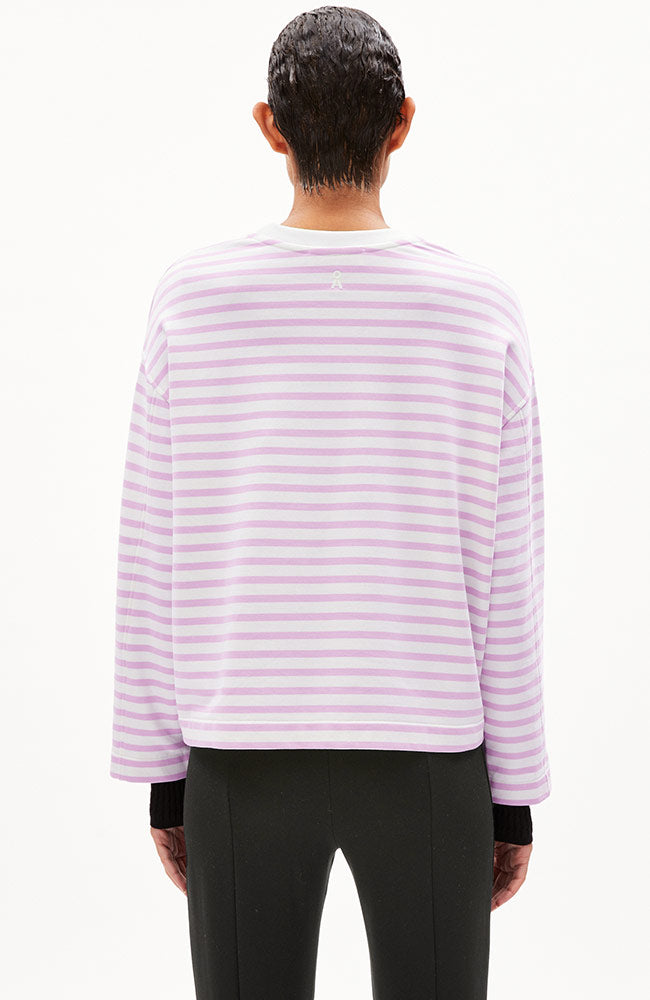 ARMEDANGELS Frankaa stripe lavender durable organic cotton | Sophie Stone