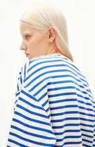 ARMEDANGELS Frankaa stripe dynamo blue durable cotton ladies | Sophie Stone