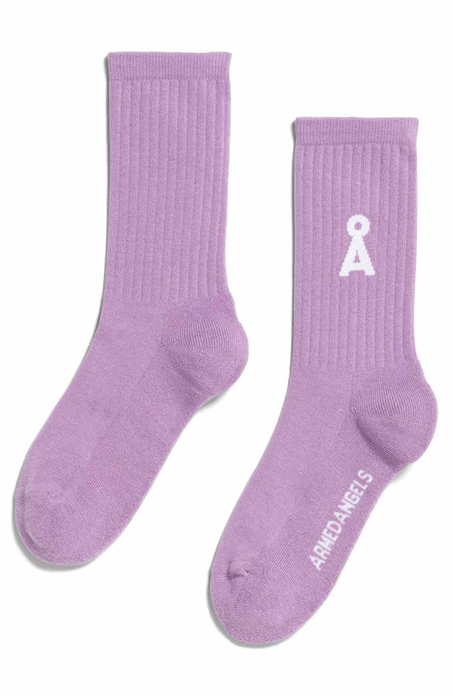 ARMEDANGELS Saamu sports socks smart lilac up organic cotton | Sophie Stone