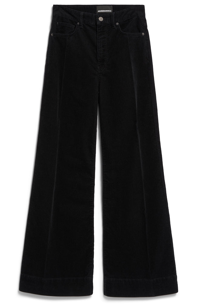 ARMEDANGELS Murliaa corduroy pants black from organic cotton ladies | Sophie Stone