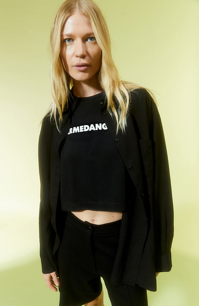 ARMEDANGELS Lariaa t-shirt black from organic cotton | Sophie Stone