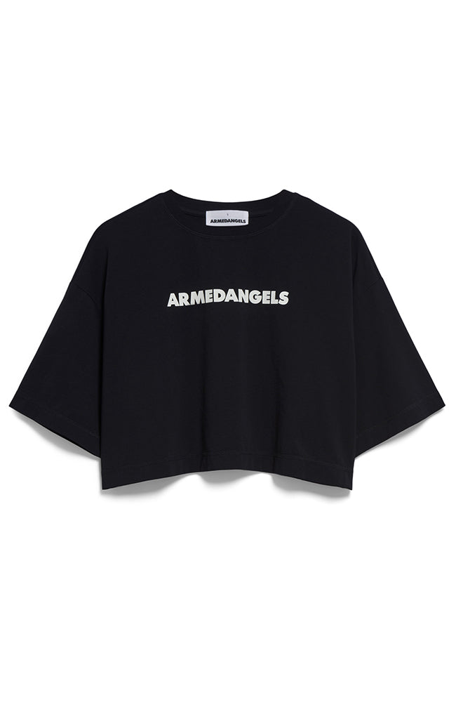 ARMEDANGELS Lariaa t-shirt black organic cotton ladies | Sophie Stone