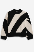 ARMEDANGELS Sadnaa sweater stripes black oat from organic cotton and wool ladies | Sophie Stone