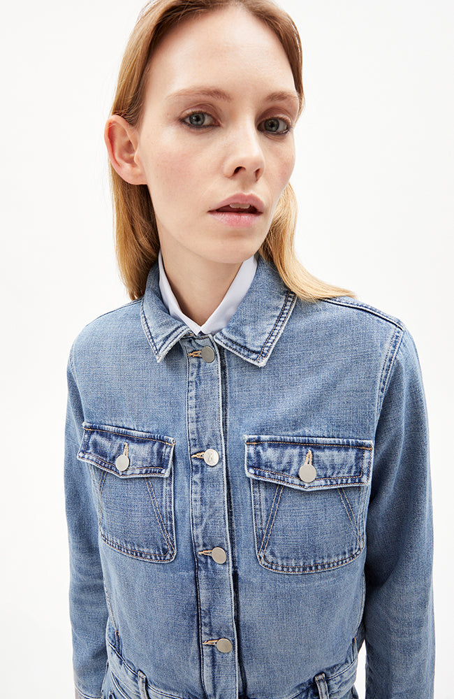 ARMEDANGELS Blusonaa denim jacket blue from organic cotton | Sophie Stone