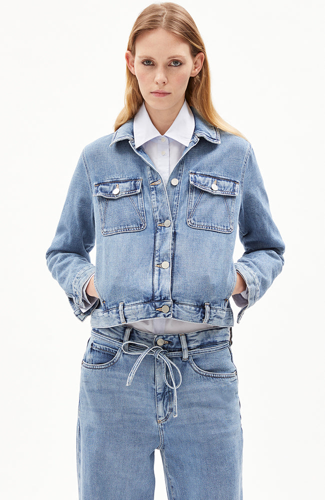 ARMEDANGELS Blusonaa denim jacket blue in organic cotton for women | Sophie Stone