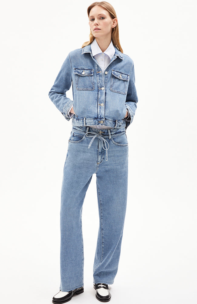 ARMEDANGELS Blusonaa denim jacket blue from sustainable cotton | Sophie Stone