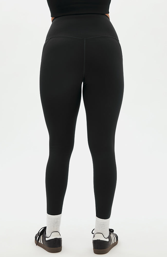 Girlfriend collective woman compressive high-rise leggings durable black RPET | Sophie Stone