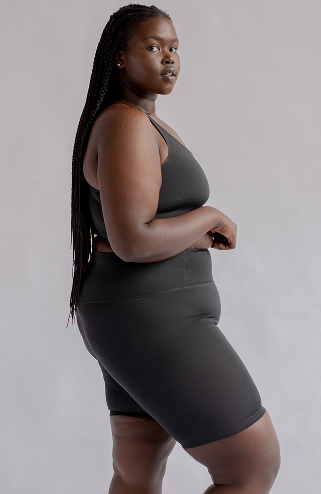 Girlfriend Collective Float high-rise bike shorts black rRPET