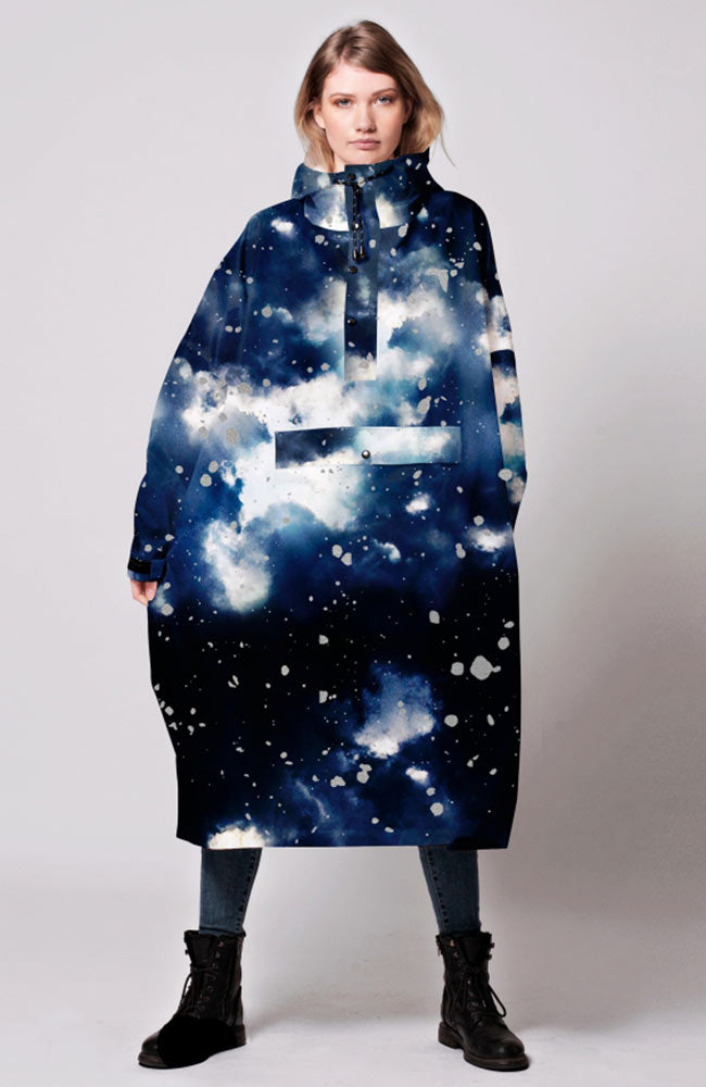 Rainkiss Starry Night rain poncho made from recycled PET bottles | Sophie Stone