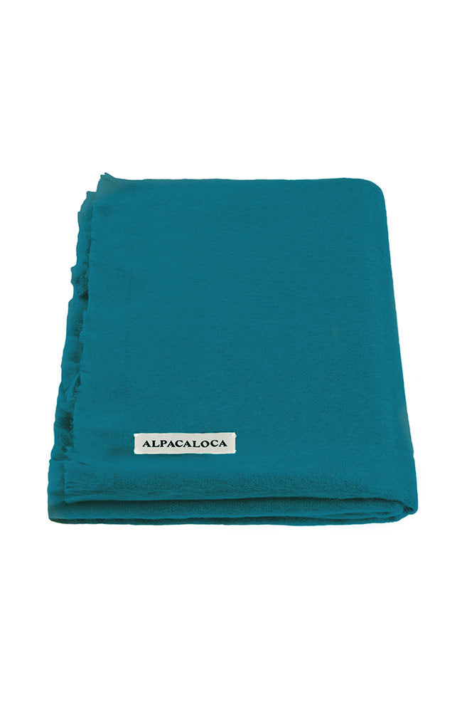 Alpaca Loca Scarf turquoise wool | Sophie Stone