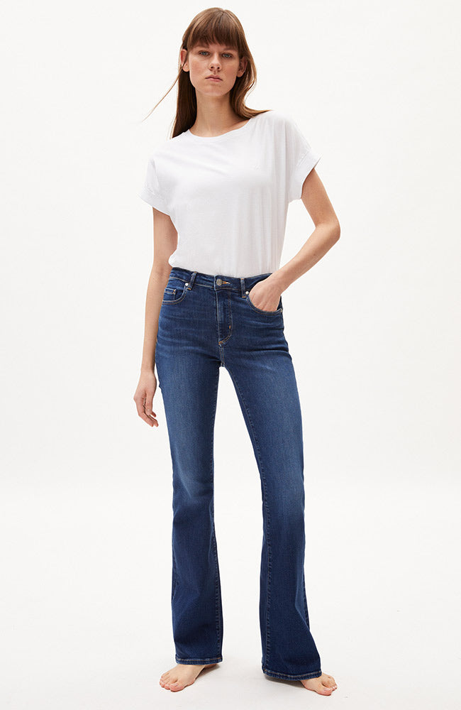 ARMEDANGELS Anamaa flared jeans dark blue durable materials | Sophie Stone