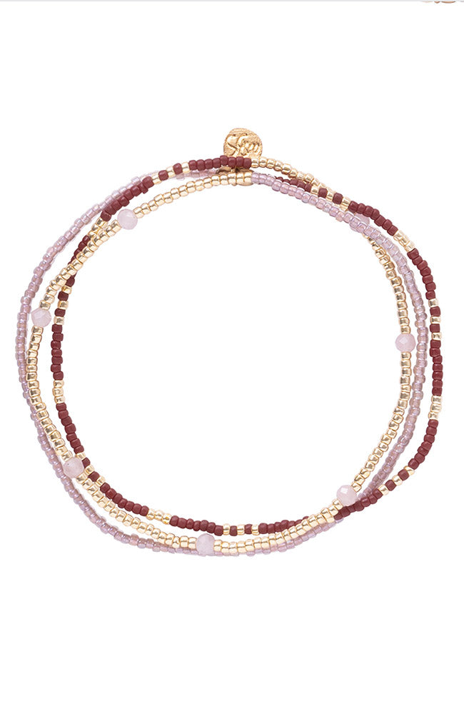A Beautiful Story Welcome Rose Quartz Gold Bracelet by Brass | Sophie Stone