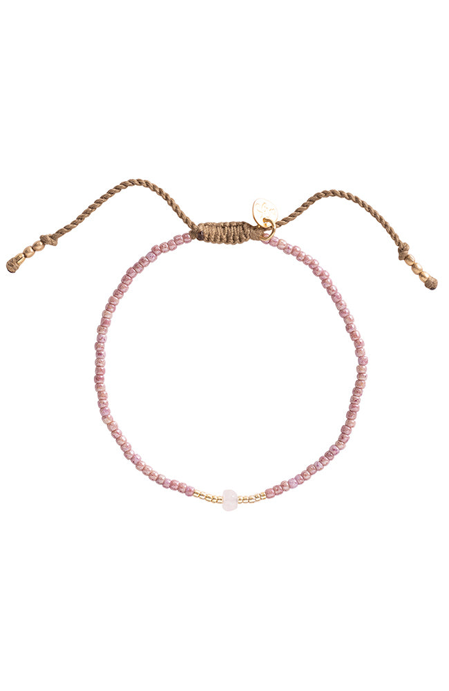 A Beautiful Story Knowing Rose Quartz Gold Bracelet by Brass | Sophie Stone