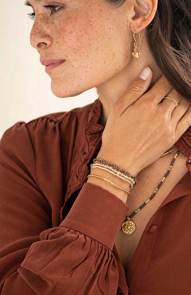 A Beautiful Story Knowing Citrine Gold Bracelet from brass material | Sophie Stone