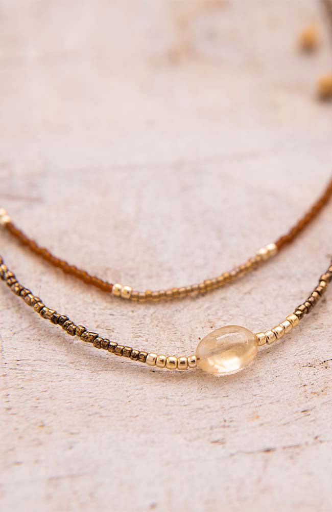 A Beautiful Story Devotion Citrine Necklace from durable brass | Sophie Stone