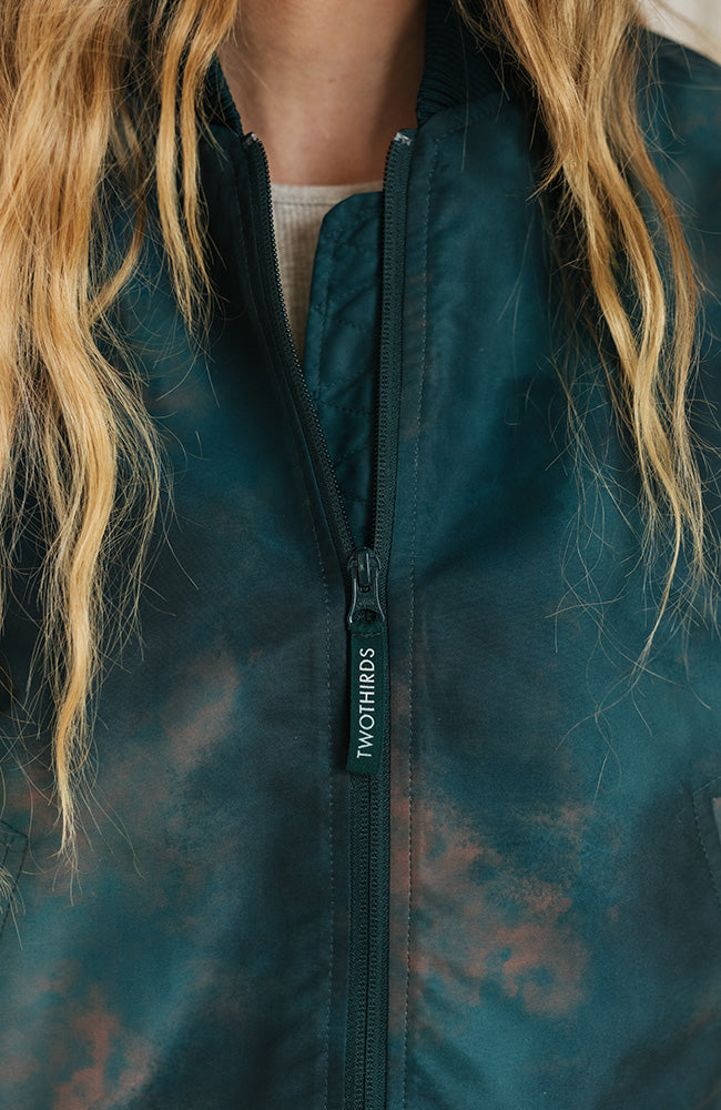 TWOTHIRDS Boucaut bomber jacket green | Sophie Stone