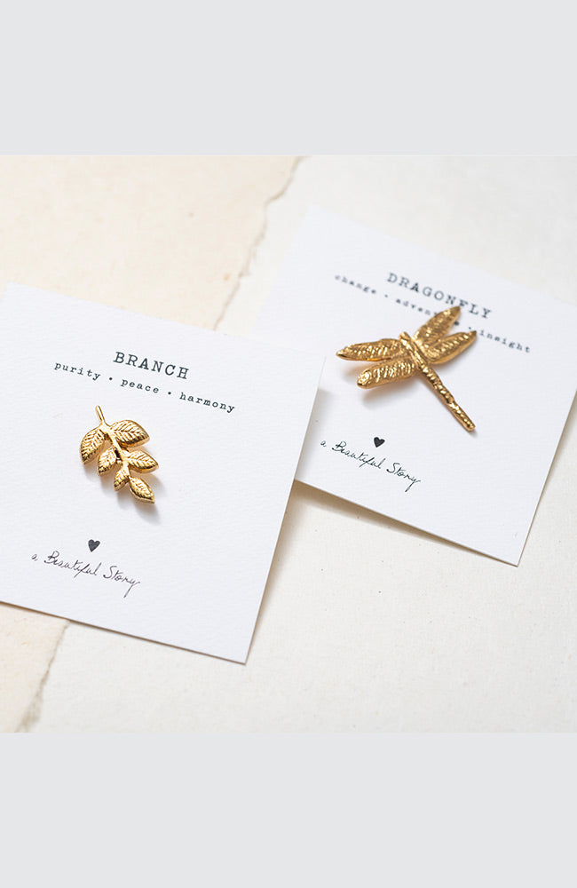 A Beautiful Story branch brooch gold | Sophie Stone