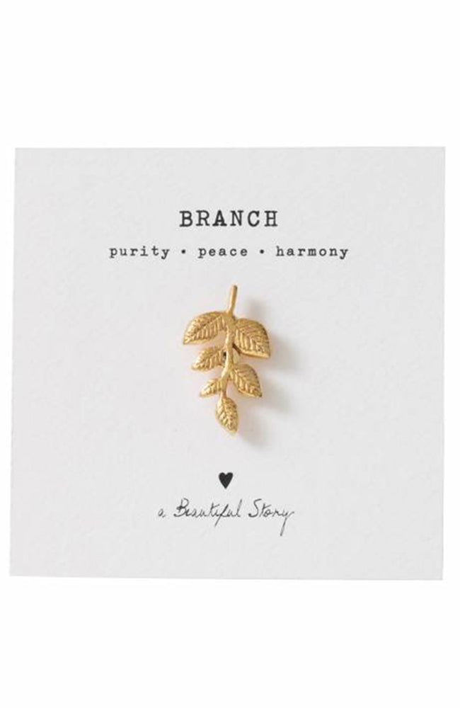 A Beautiful Story branch brooch of brass material in gold | Sophie Stone