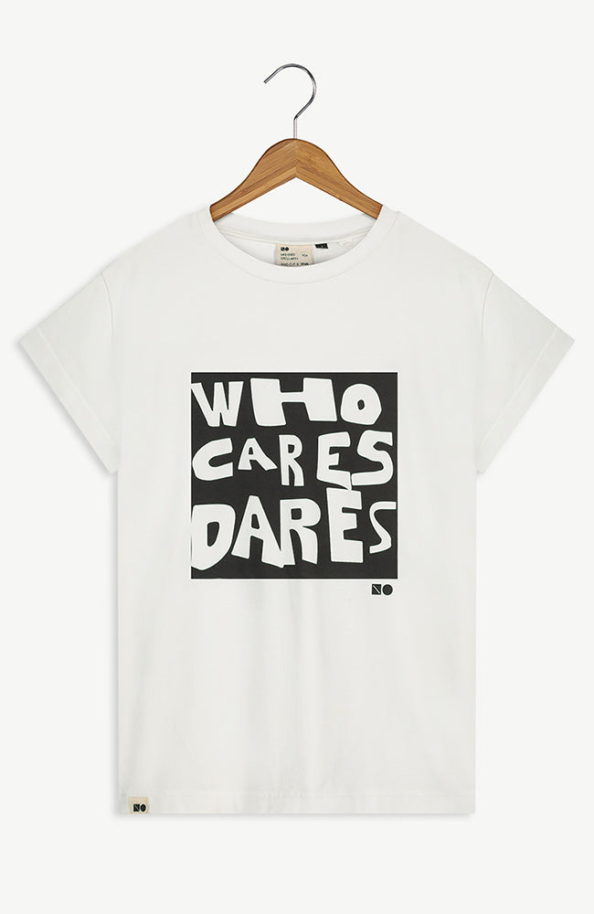 NEW OPTIMIST Cascata t-shirt wit van bio en gerecycled katoen | Sophie Stone