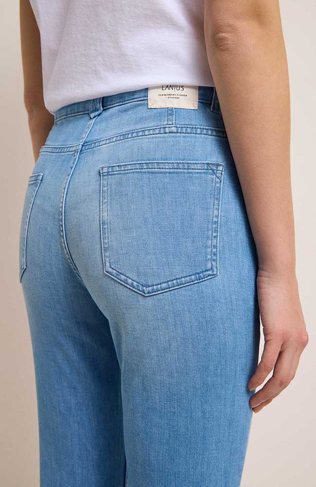 Lanius Flared high-waist jeans light blue from organic cotton | Sophie Stone