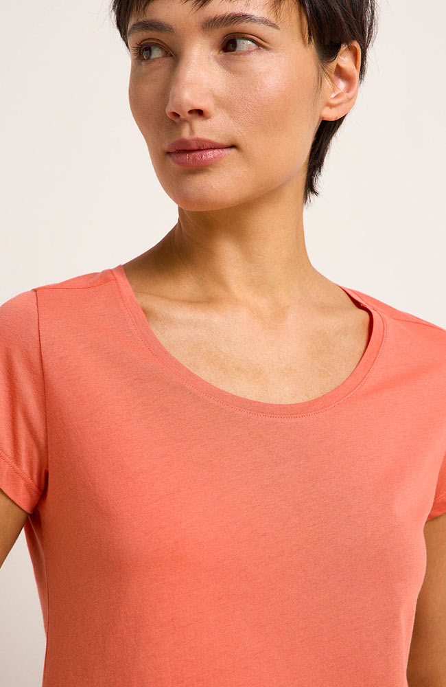 Lanius coral short sleeve t-shirt made of organic cotton | Sophie Stone