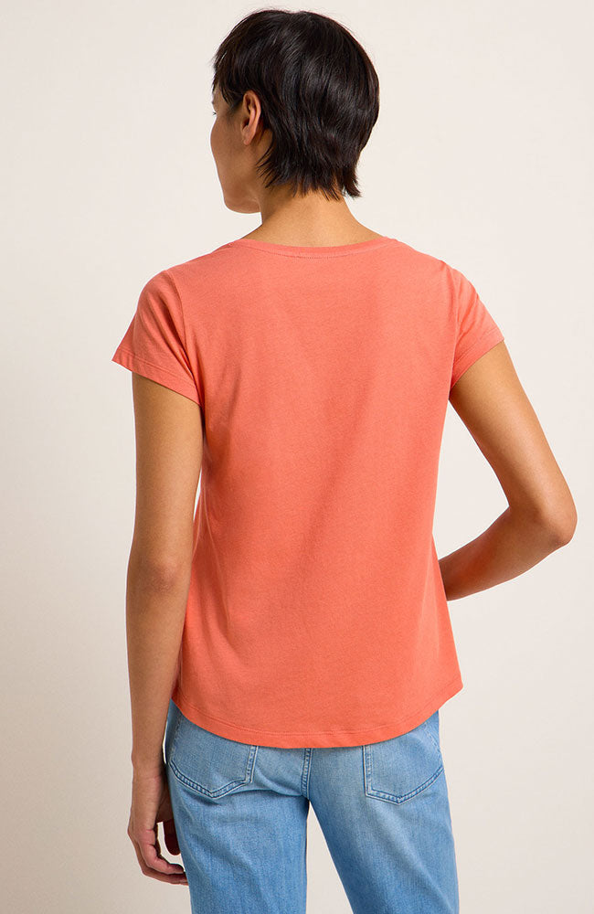Lanius coral short sleeve t-shirt made of sustainable organic cotton | Sophie Stone