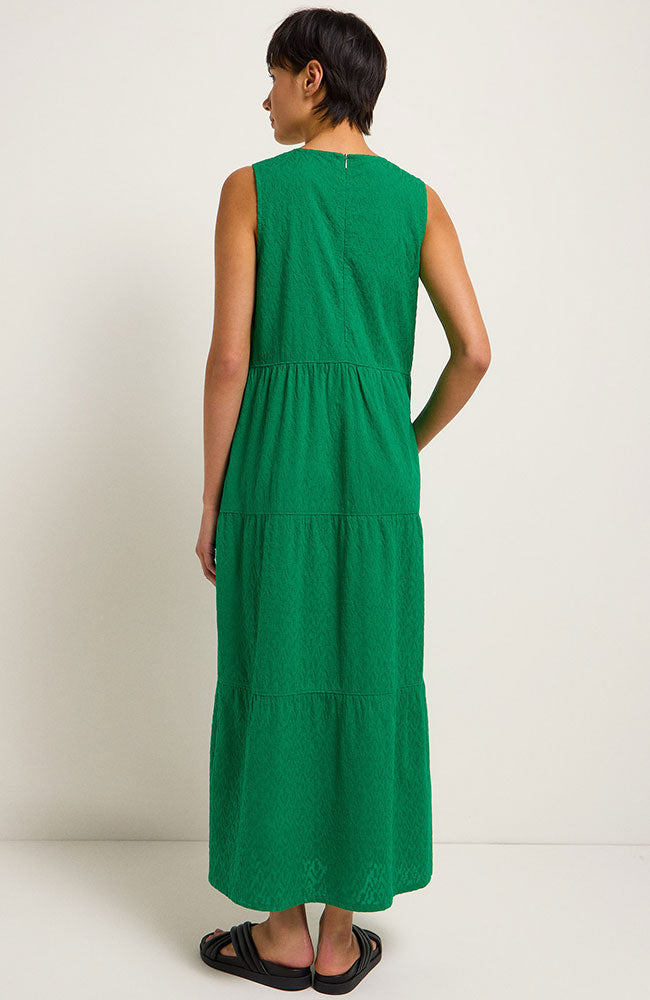 Lanius Maxi dress textured green from organic cotton | Sophie Stone