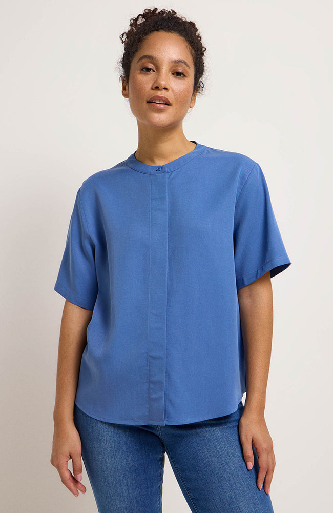Lanius blouse blue from Lyocell (TENCEL) for women | Sophie Stone