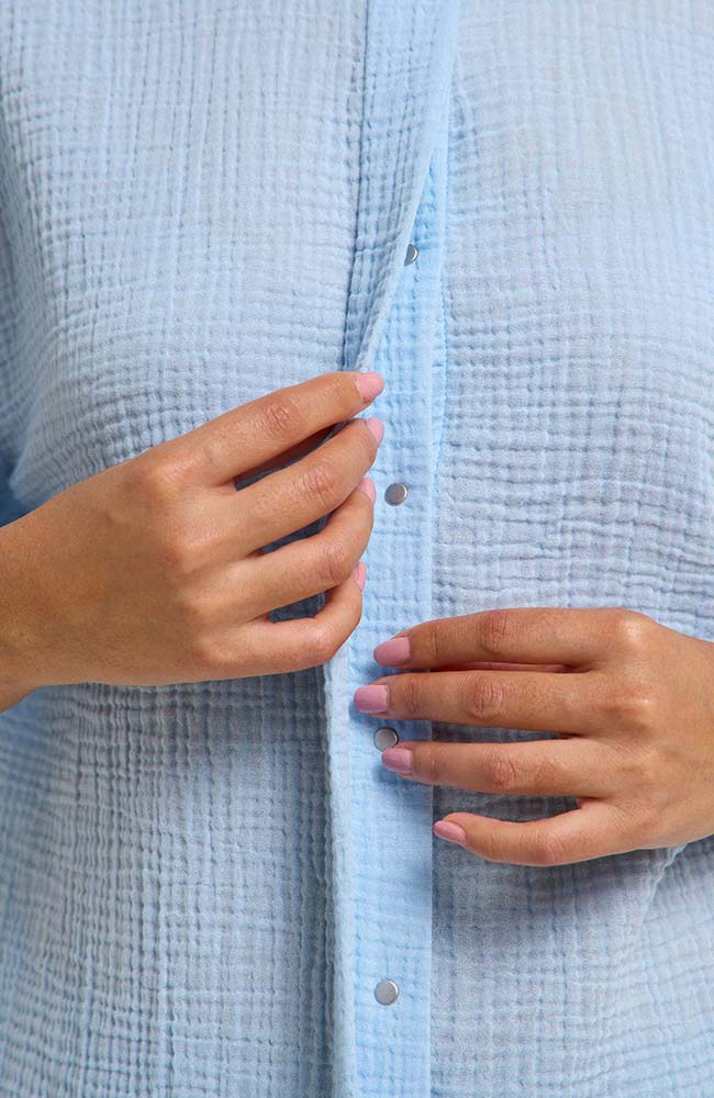 Lanius Blouse structure clear sky sustainably and honestly made | Sophie Stone