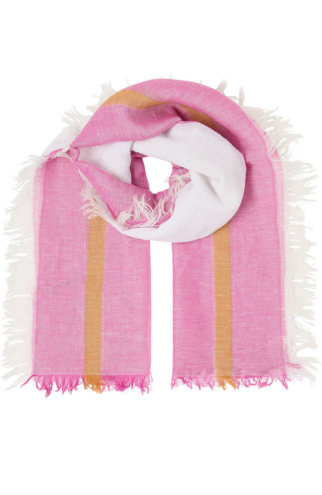 Lanius linen scarf pink | Sophie Stone