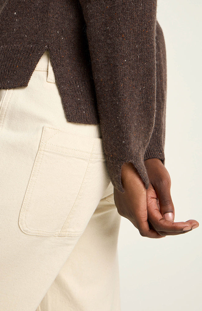 LANIUS Boxy cardigan dark wood sustainable and fair | Sophie Stone