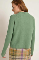 Lanius rib sweater sage from organic merino wool | Sophie Stone