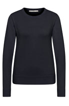 Lanius fine-knit sweater dark blue in sustainable organic cotton for women | Sophie Stone