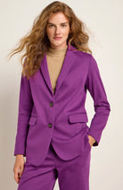 Lanius Blazer Violet from organic cotton x wool for women | Sophie Stone