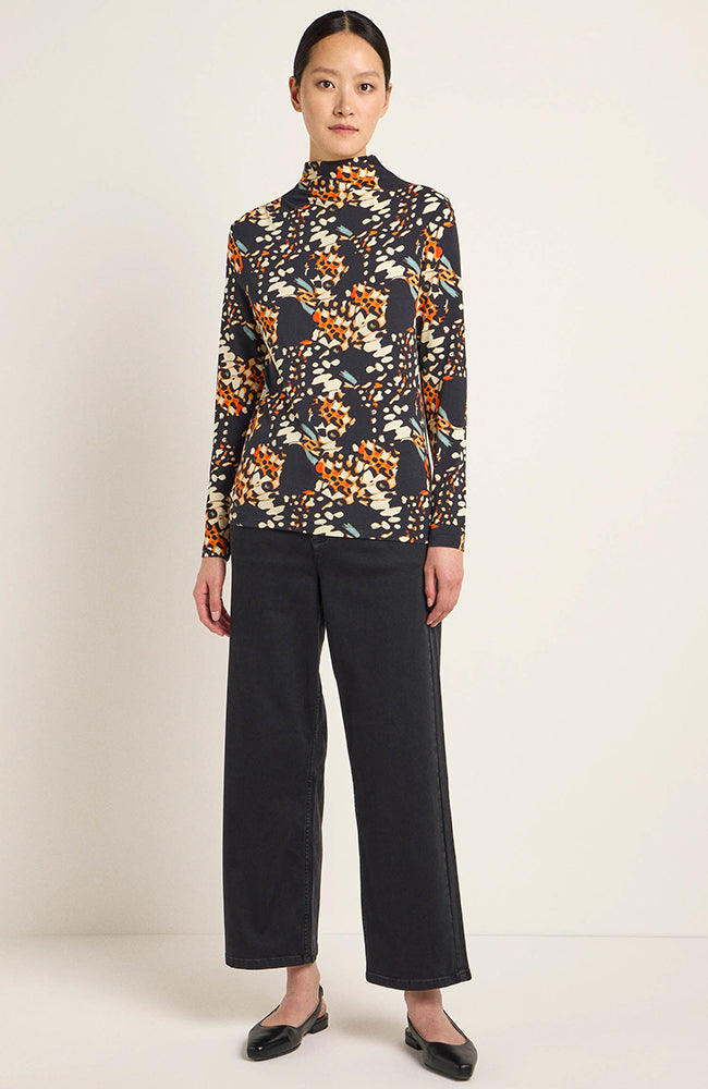 Lanius turtleneck print orange from lyocell TENCEL | Sophie Stone among others