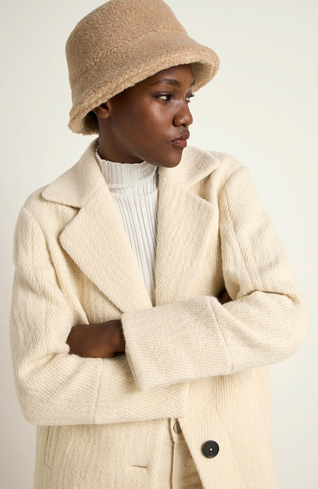 Lanius Teddy hat beige in wool and organic cotton for women | Sophie Stone