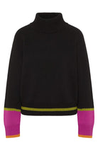 LANIUS Colourblock sweater black organic cotton | Sophie StoneLANIUS Colourblock sweater black sustainable cotton | Sophie Stone