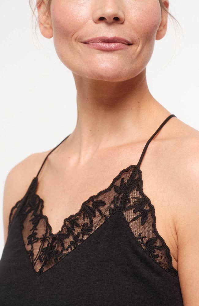 Lanius top with lace black fair fashion | Sophie Stone