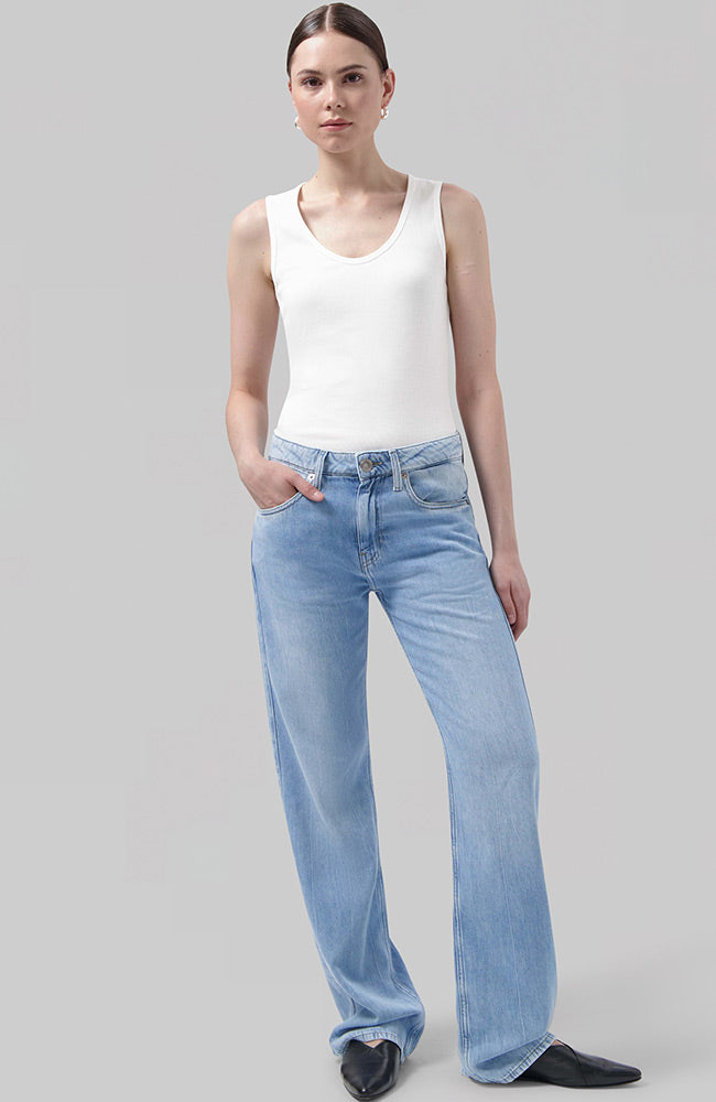 MUD jeans Loose Jamie Flow jeans Stone Vintage from sustainable cotton ladies | Sophie Stone